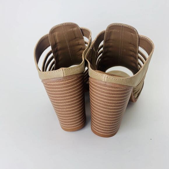 Rampage Vivienne Women's Shoes Open Toe Sandals Vegan Block Heel Sand Brown Sz 9 - Picture 7 of 9